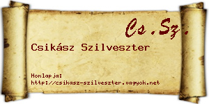 Csikász Szilveszter névjegykártya