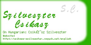 szilveszter csikasz business card